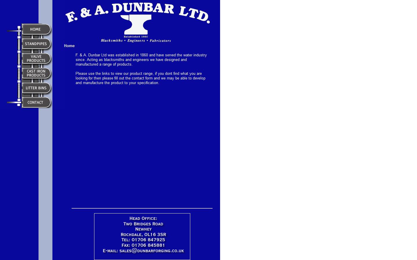 F & A Dunbar Ltd Website