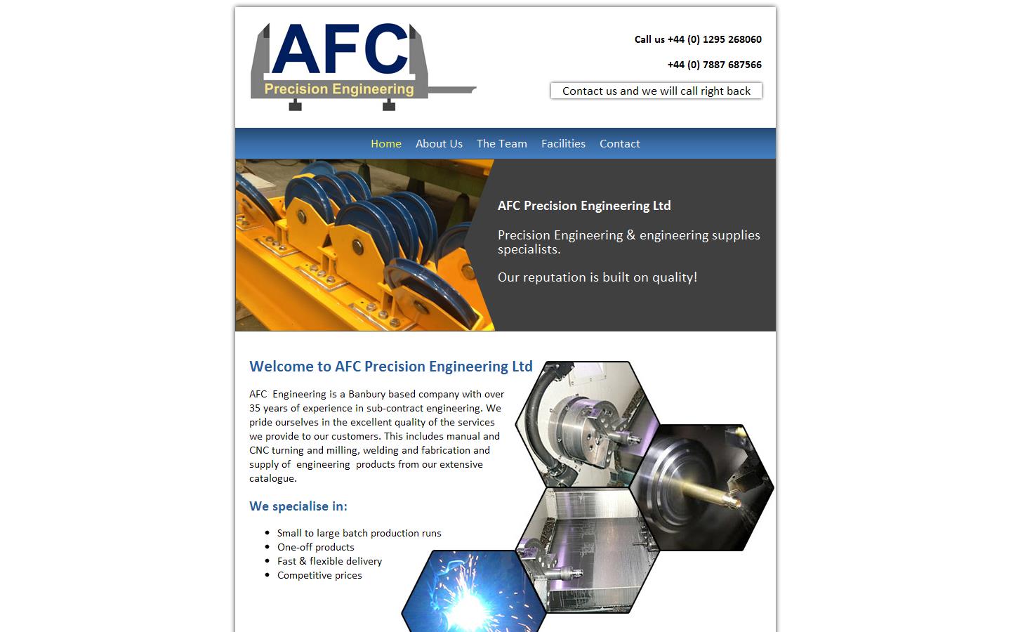 AFC Precision Engineering Ltd Website