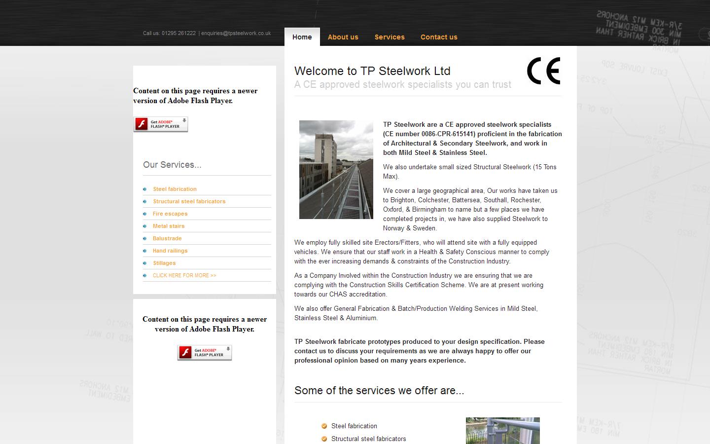 T P Steel Work Ltd Website