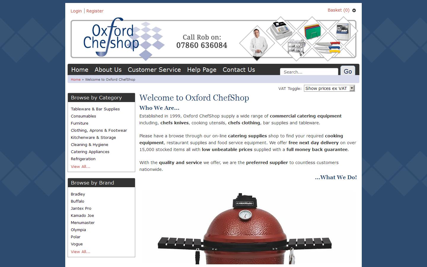 Oxford Chef Shop Website
