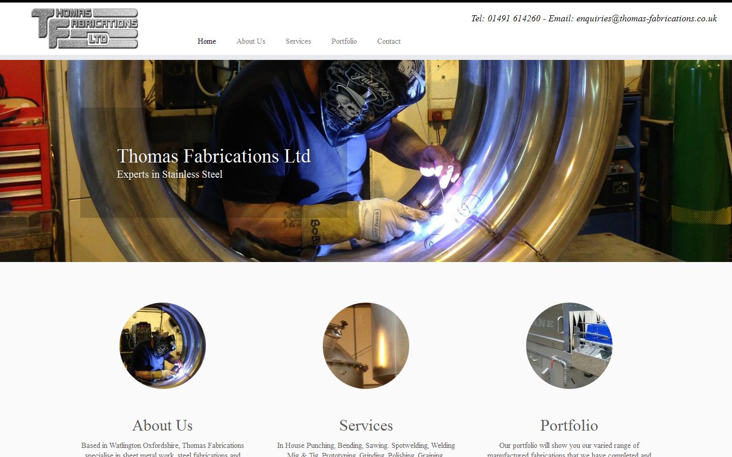Thomas Fabrications Ltd Website