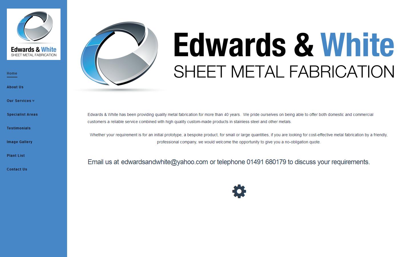 Edwards & White Sheet Metal Fabrication Website