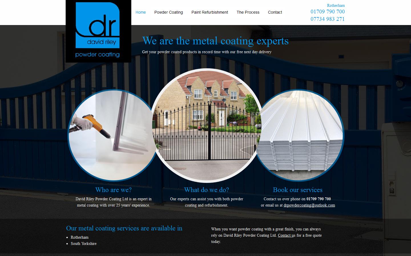 David Riley Powder Coating Ltd Website