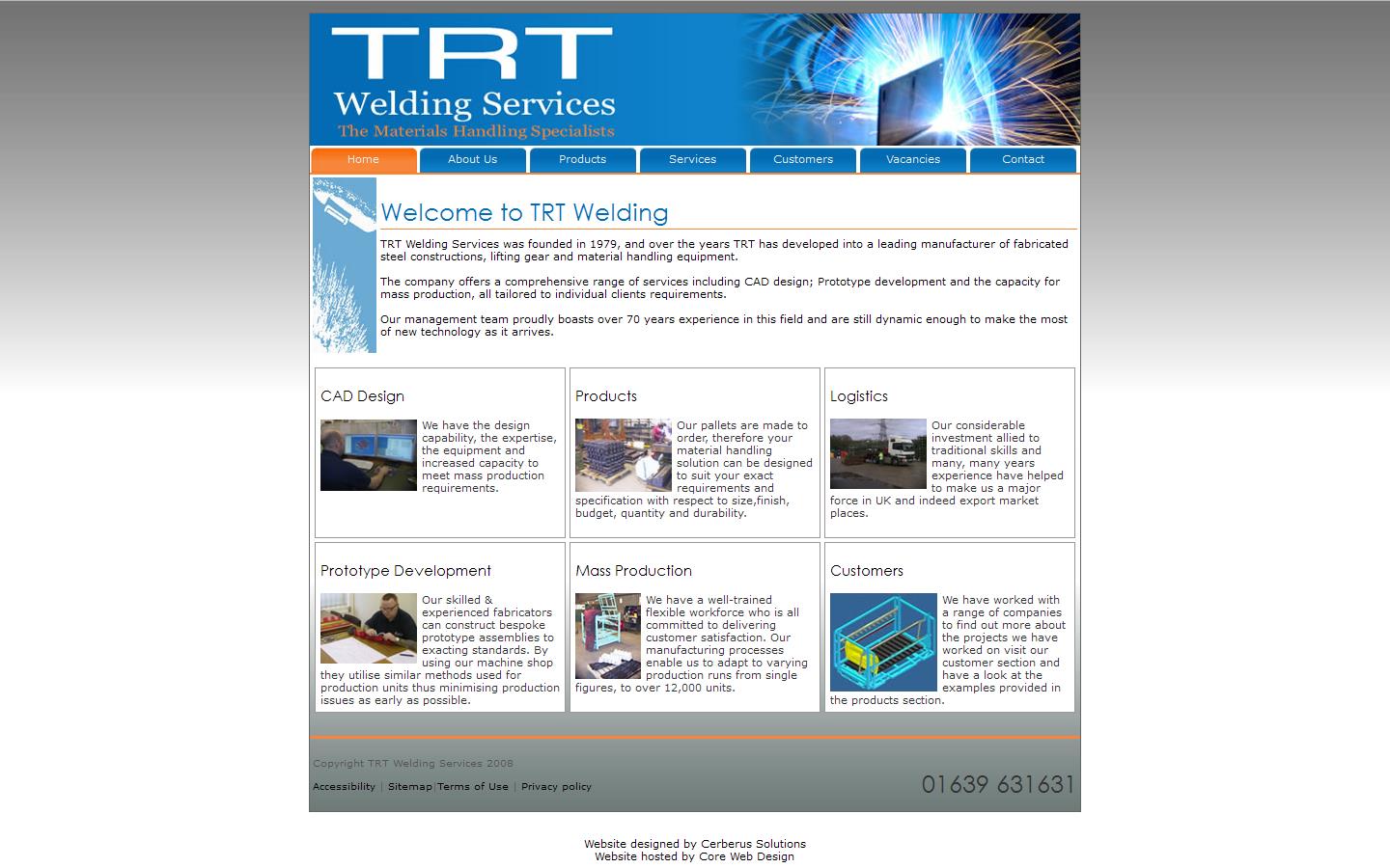 T R T Welding Services Website