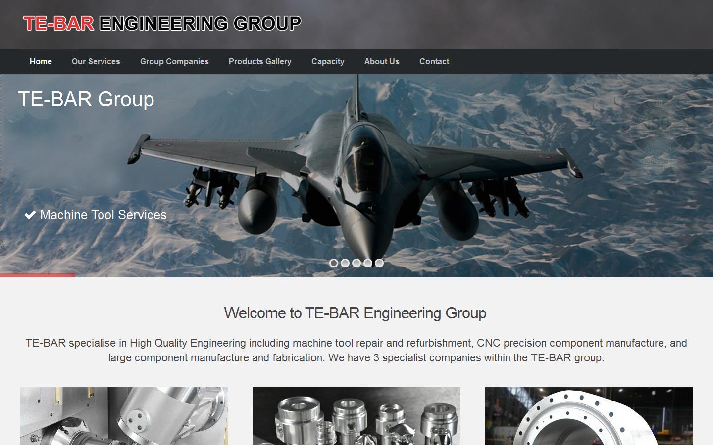 Te-bar Machine Tool Services Ltd Website