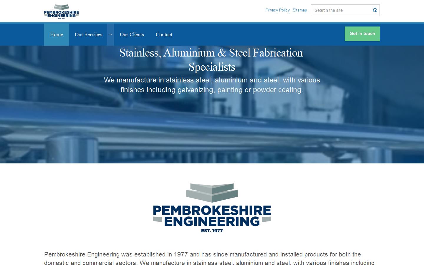 Pembrokeshire Engineering & Camseat Ltd Website