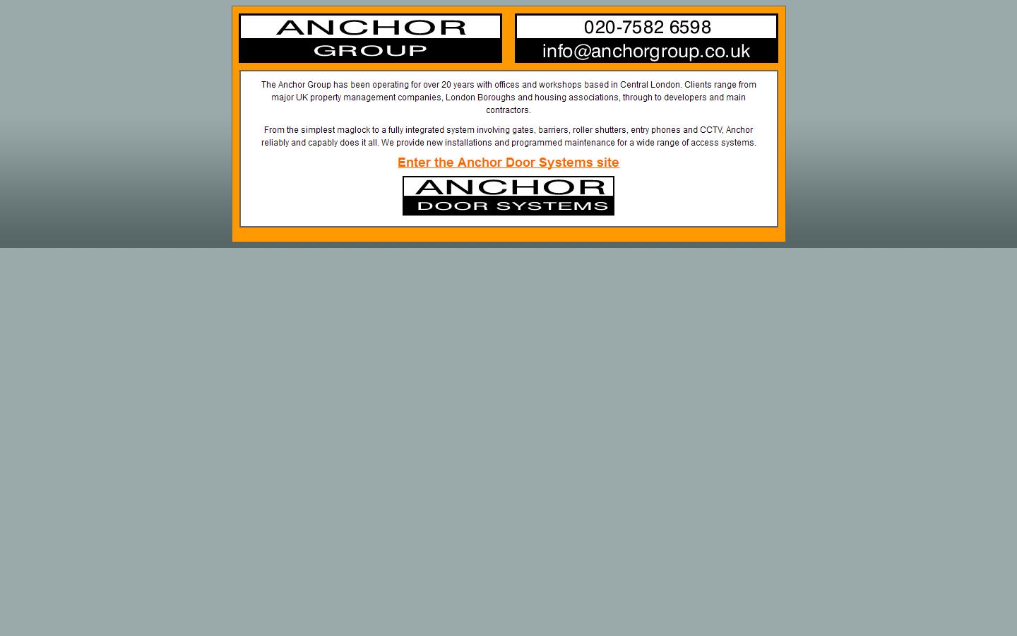 Anchor Door Systems Website