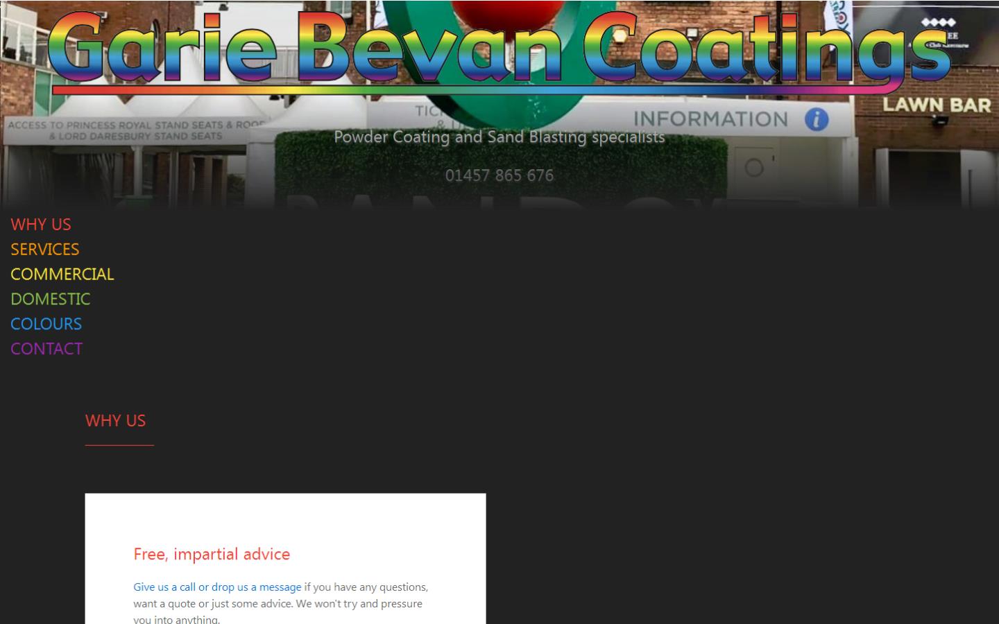 Garie Bevan Coatings Website