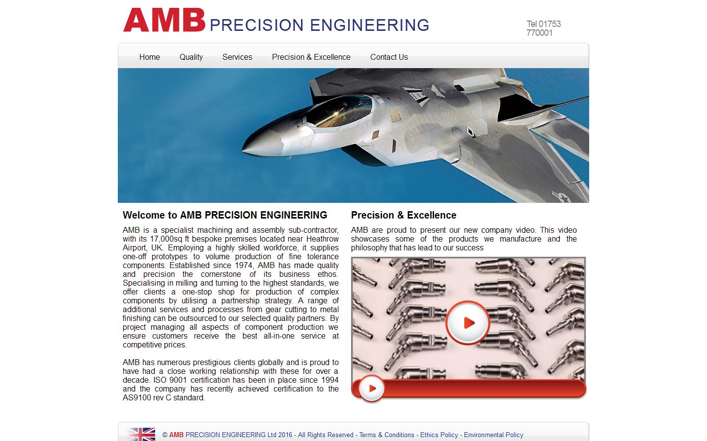 A M B Engineering Ltd Website