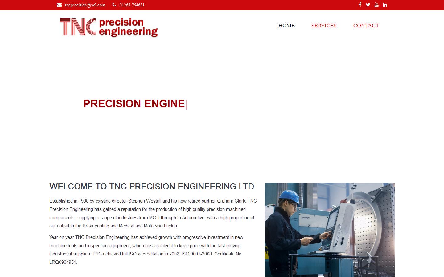 T N C Precision Engineering Website