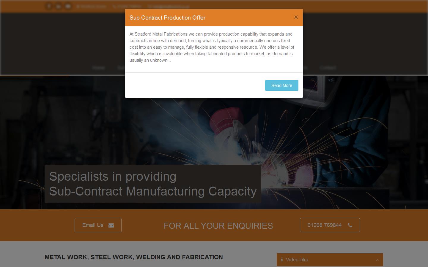Stratford Metal Fabrications Ltd Website