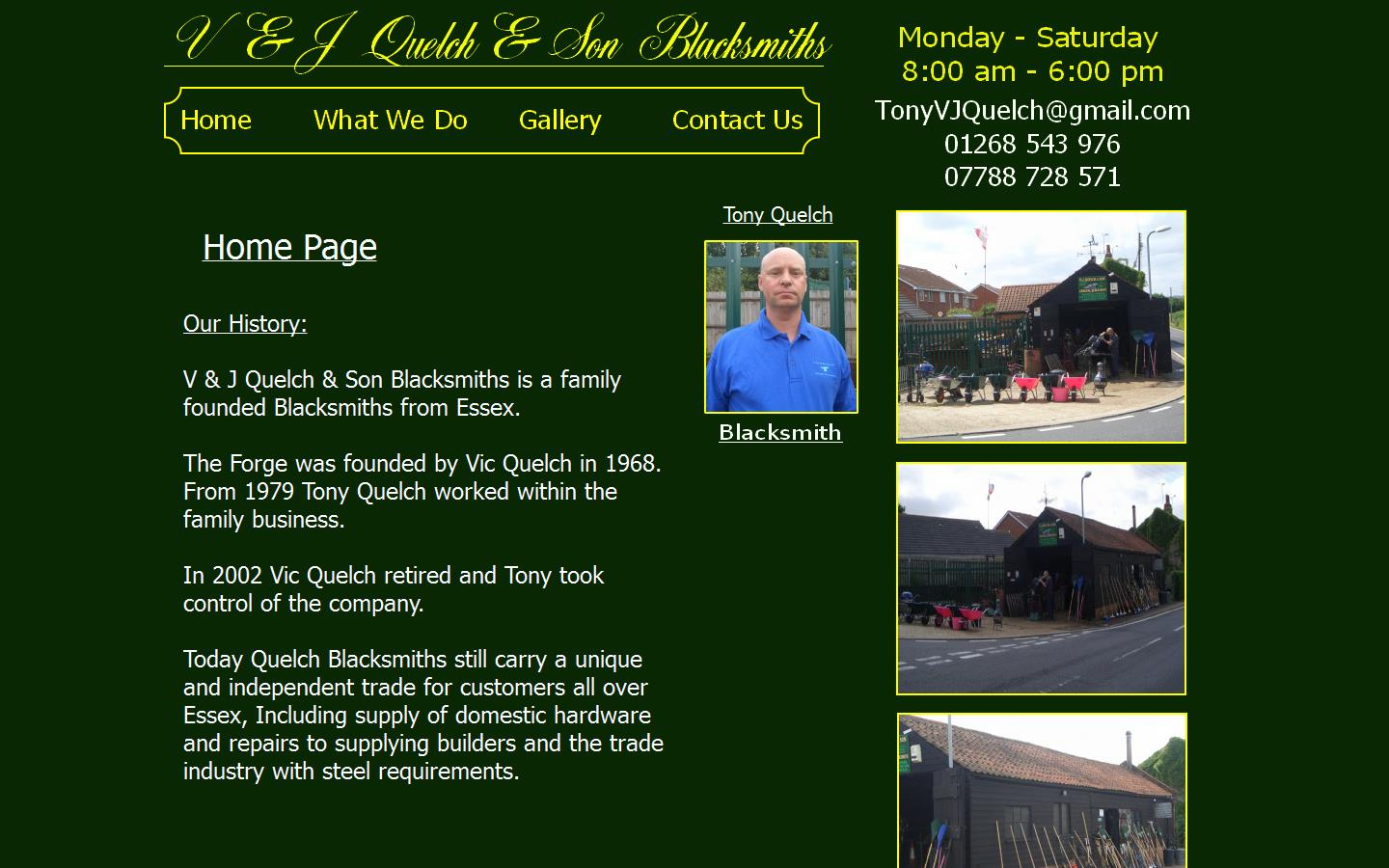V & J Quelch & Son Blacksmiths Website