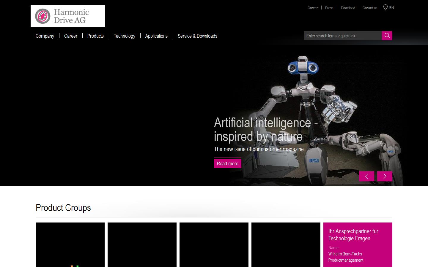 Harmonic Drive UK Ltd Website