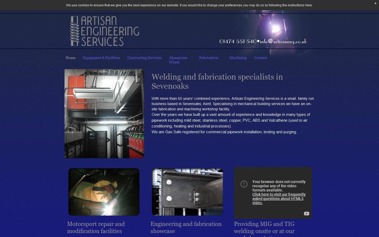 Artisan Engineering Services Website