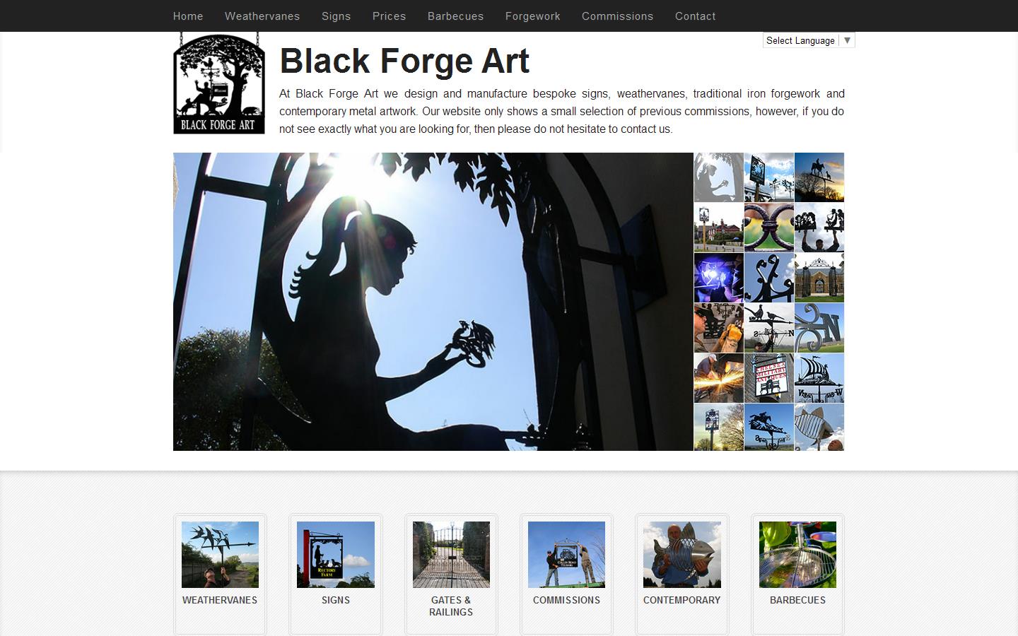 Black Forge Art Website