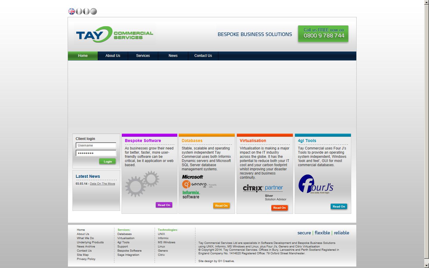 Tay Commercial Services Ltd Website