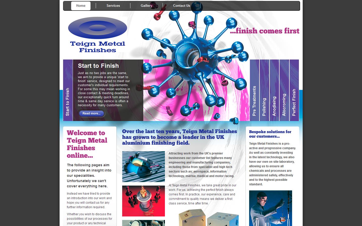 Teign Metal Finishes Website