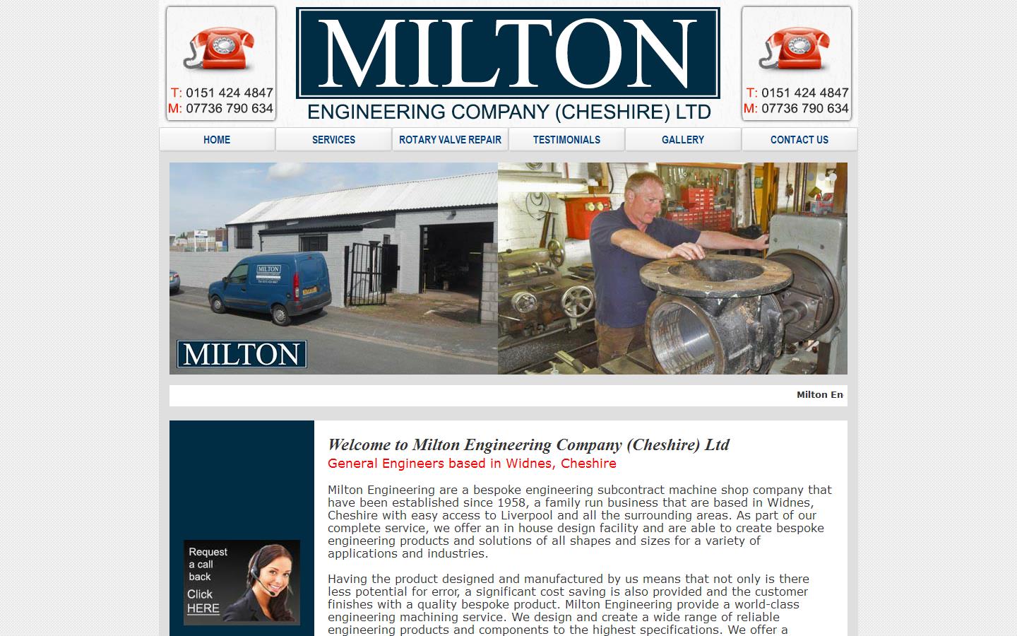 Milton Engineering Company Website