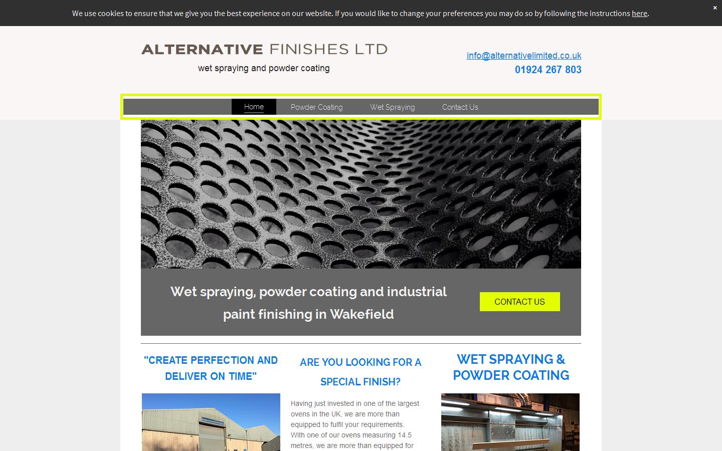Alternative Finishes Ltd Website