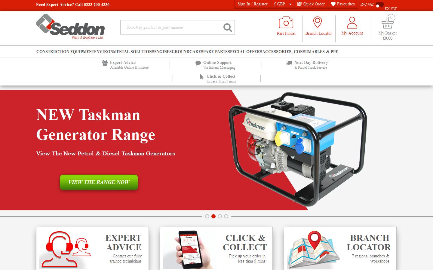 Seddon Plant & Engineers Ltd Website