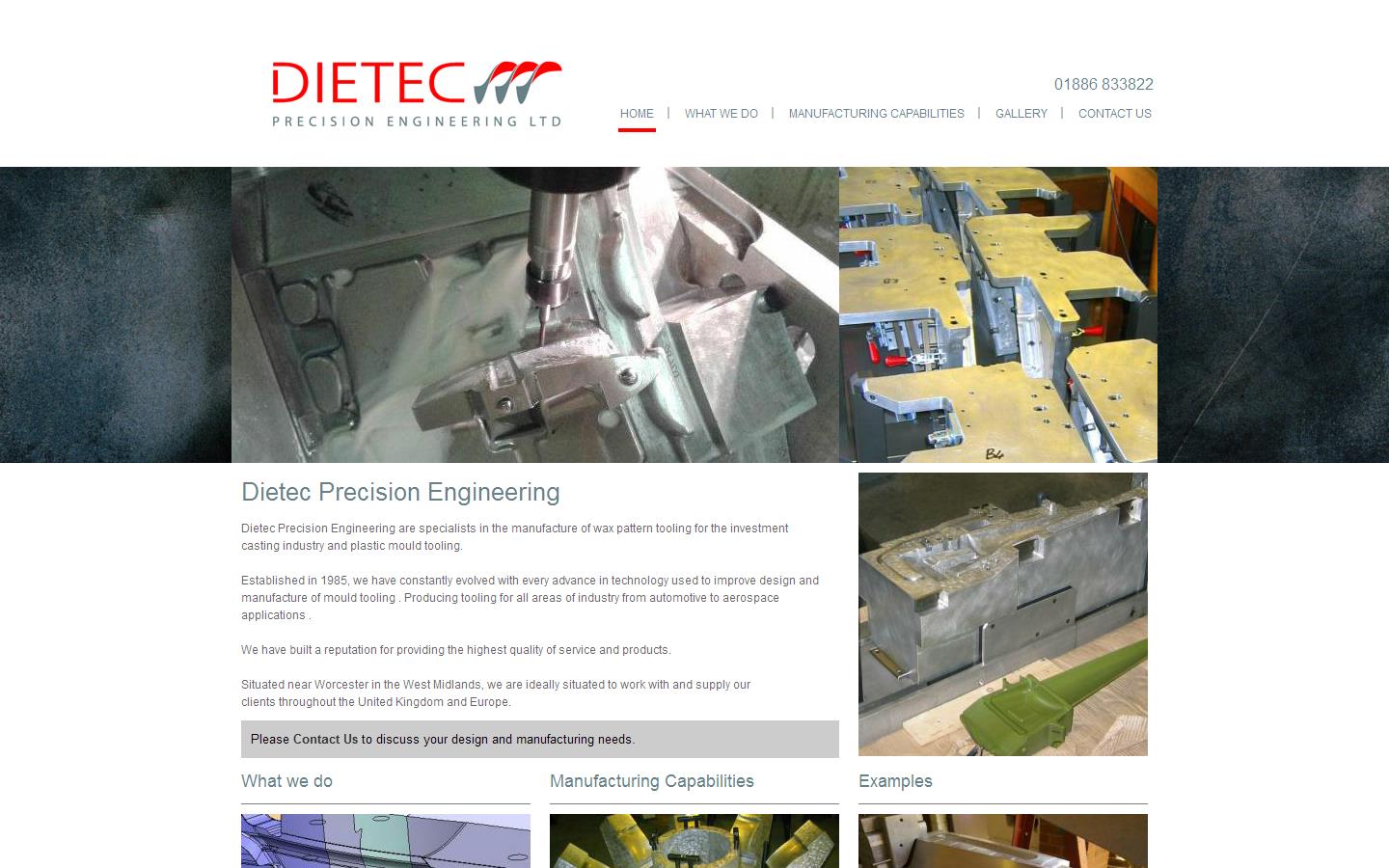 Dietec Precision Engineering Website