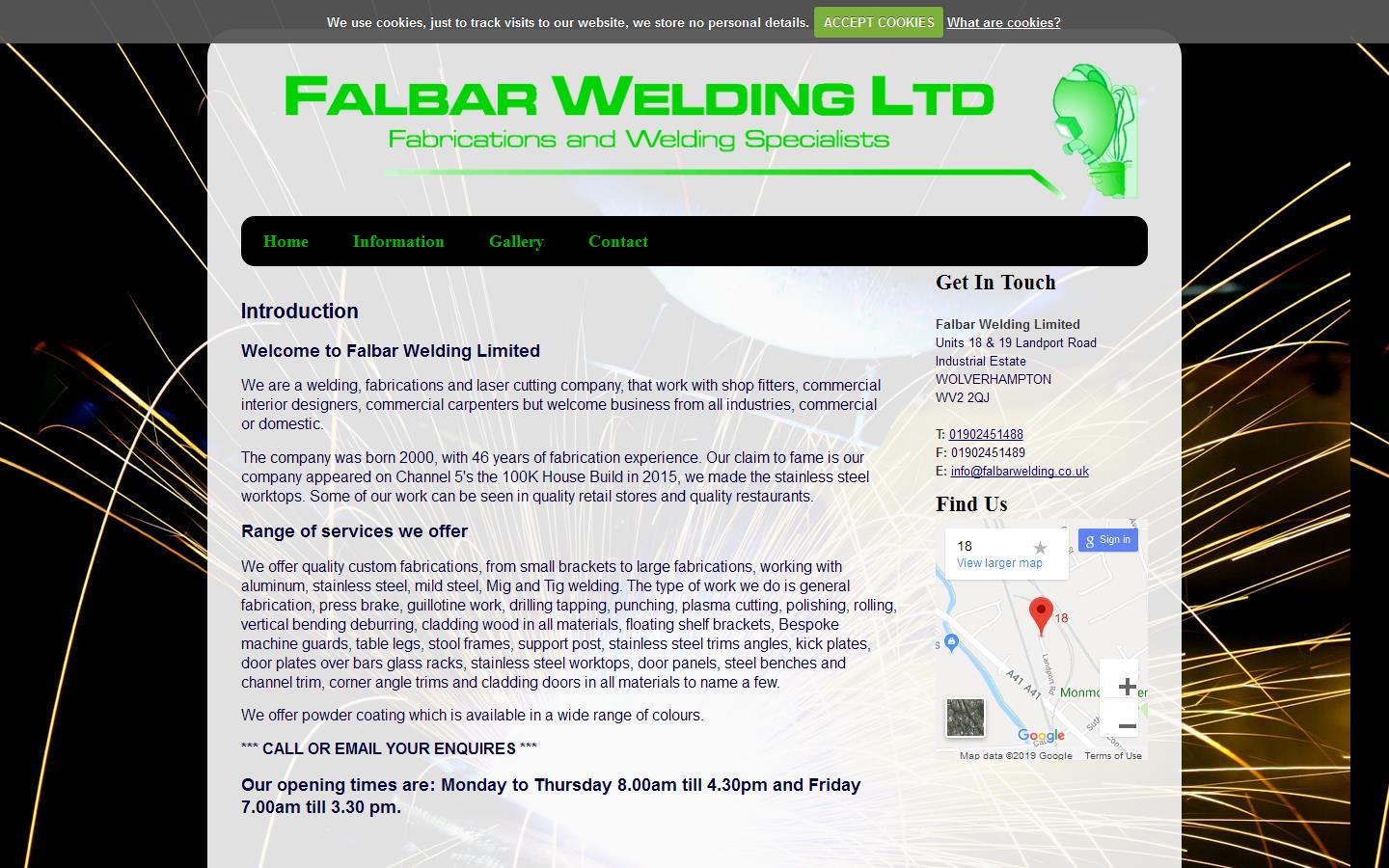 Falbar Welding Ltd Website
