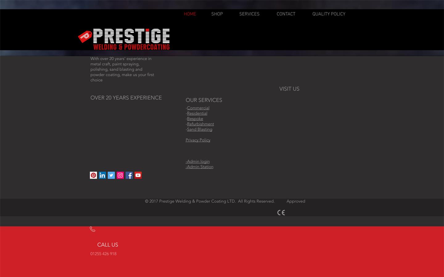 Prestige Welding & Powder Coating Ltd Website