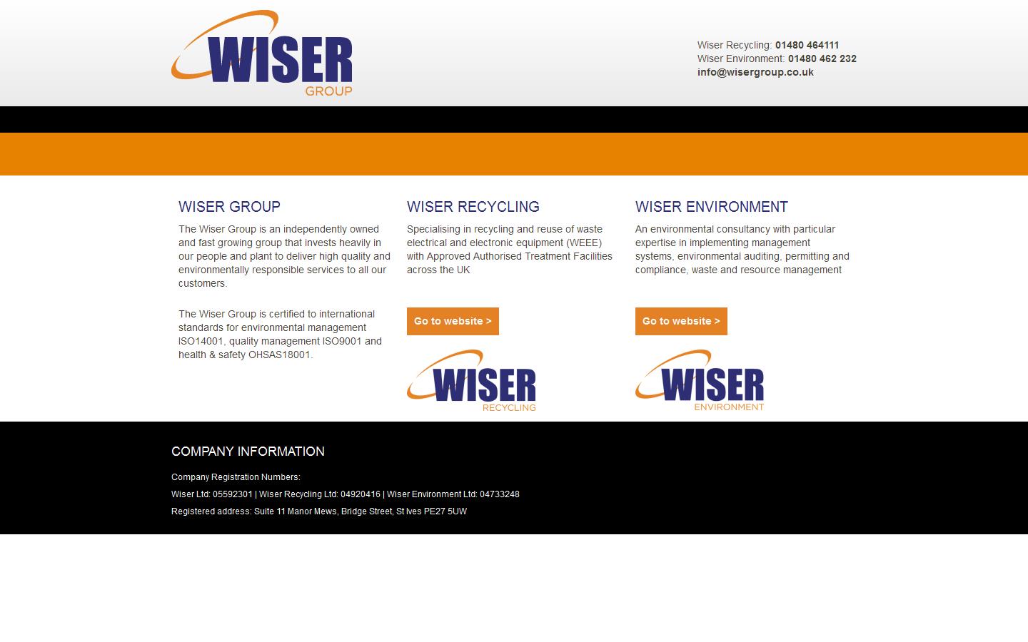 Wiser Environment Ltd Website