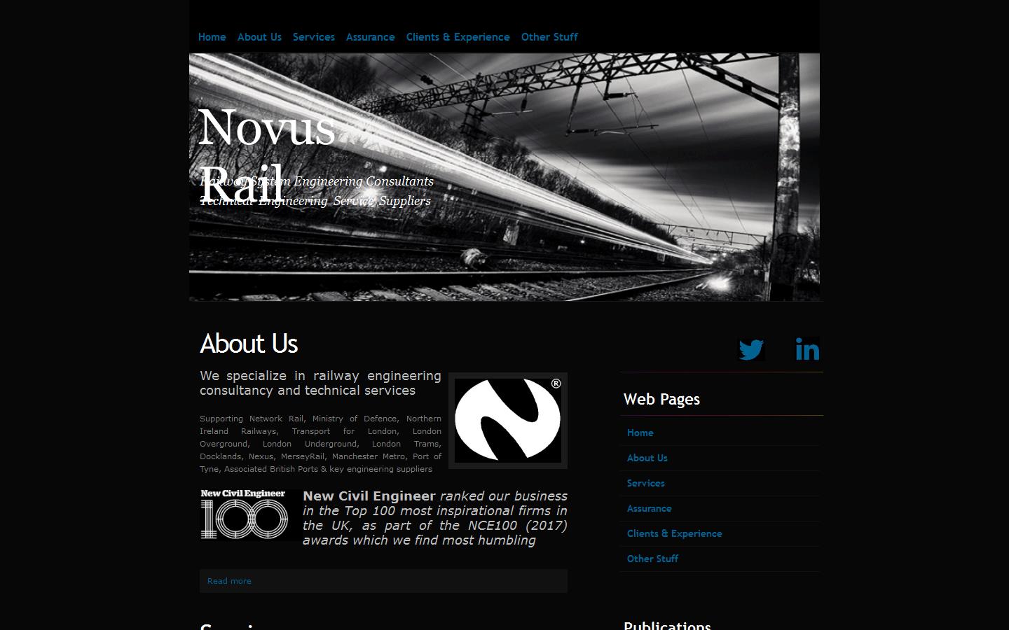 Novus Rail Website