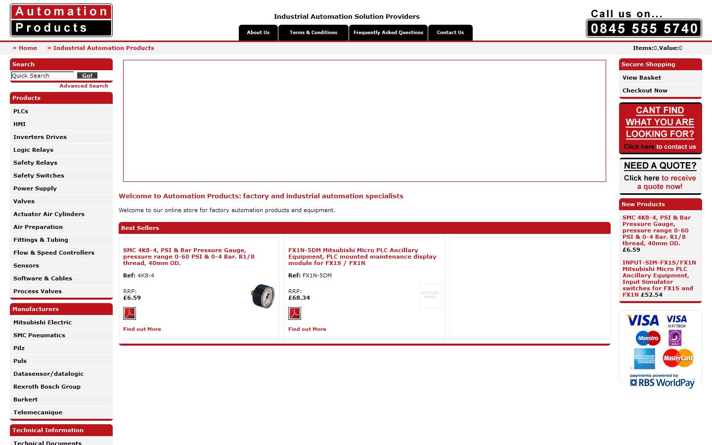 Automation Products Ltd Website