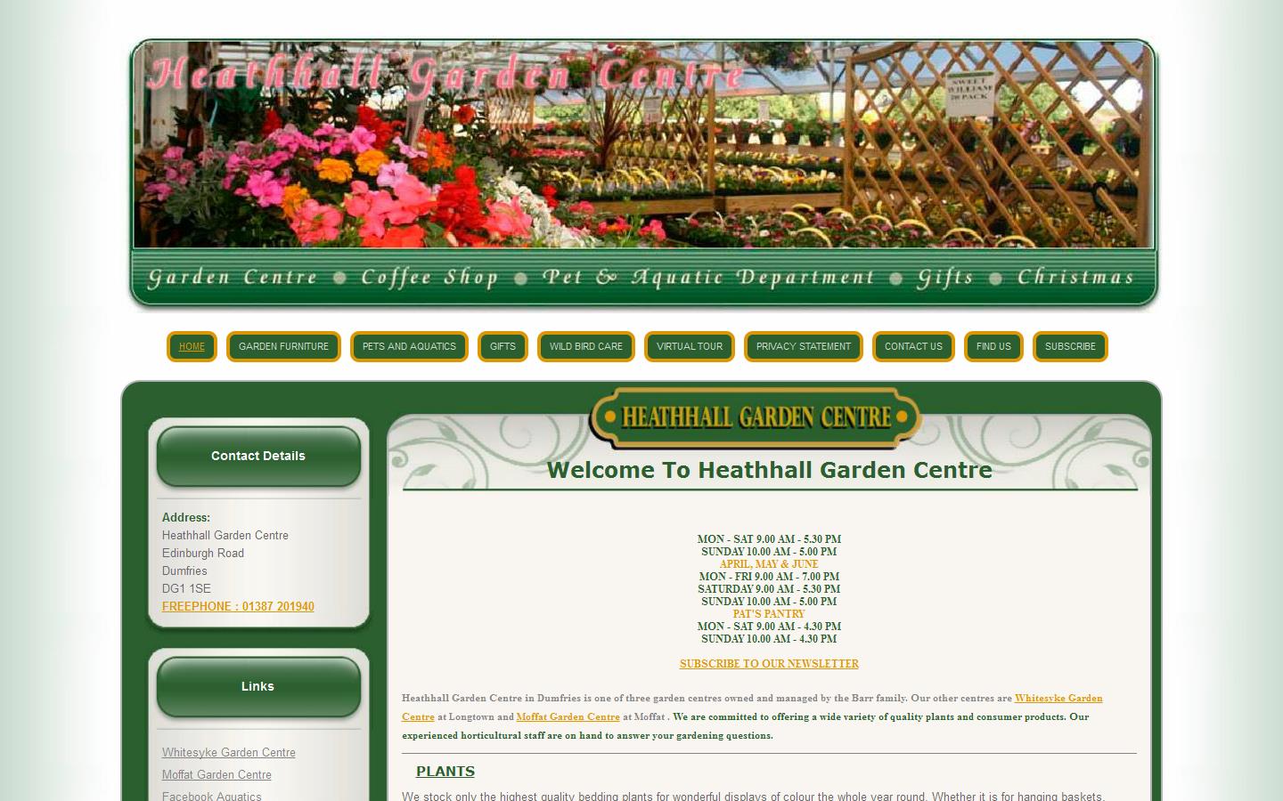 Heathhall Garden Centre Website