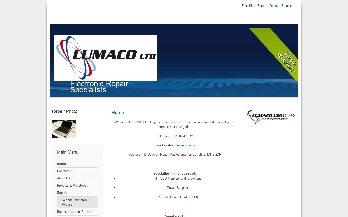 Lumaco Ltd Website