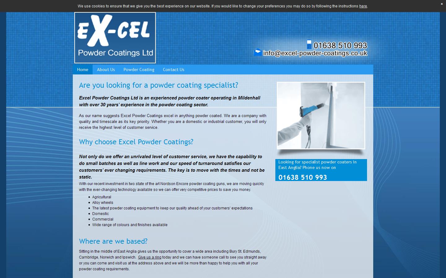 Excel Powder Coatings Ltd Website