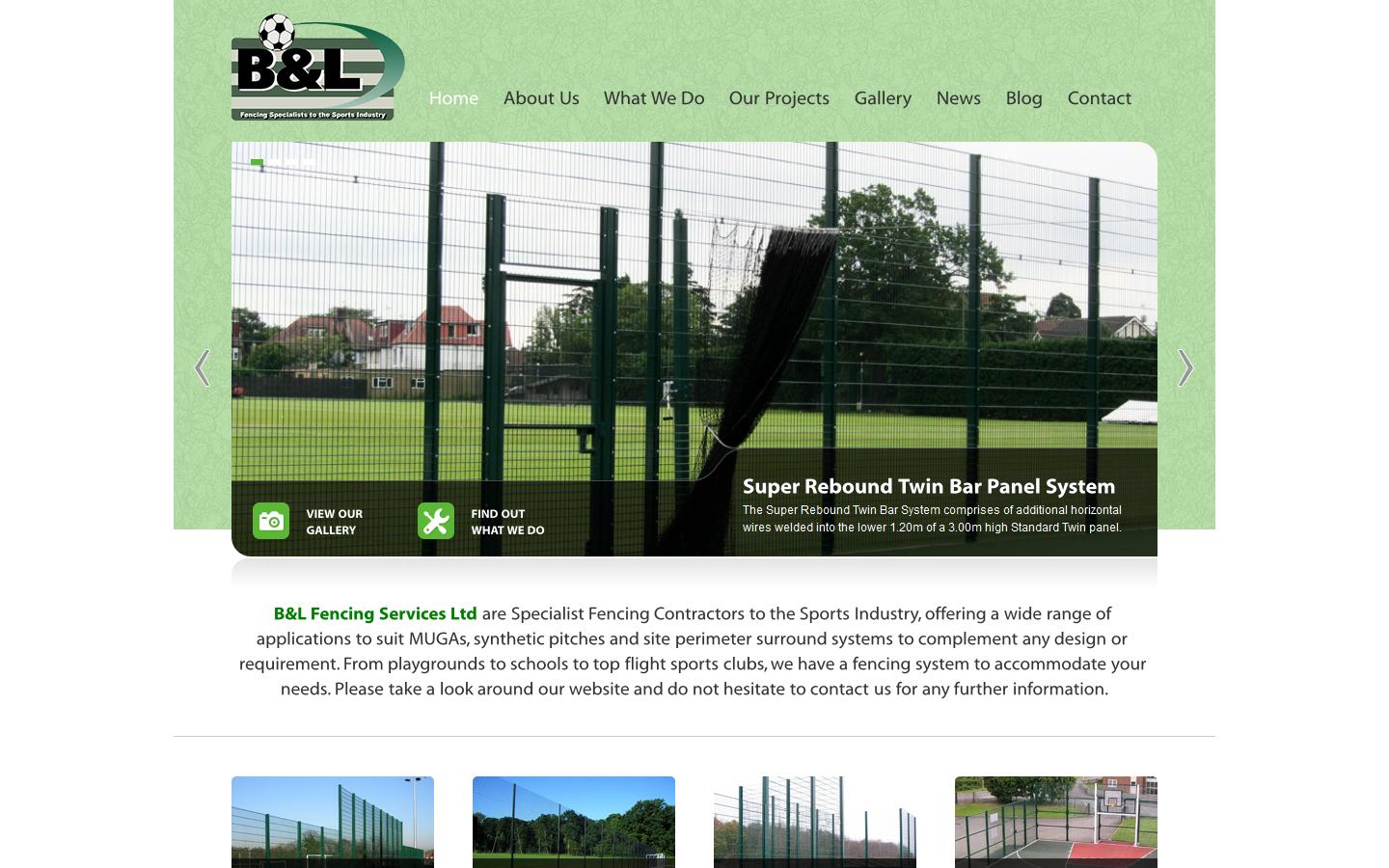 B&L Fencing Services Website