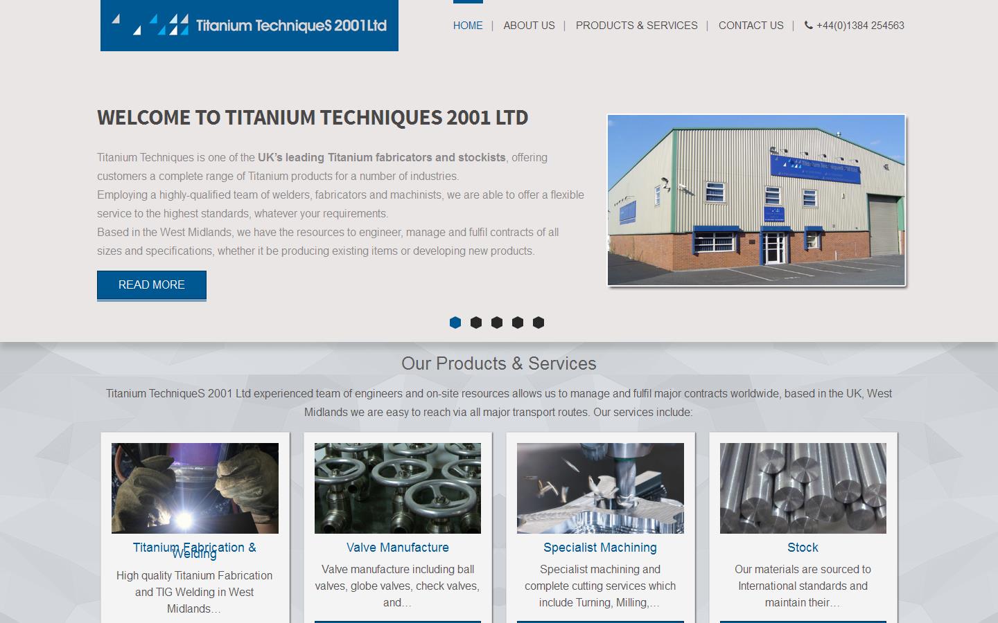 Titanium Techniques 2001 Ltd Website