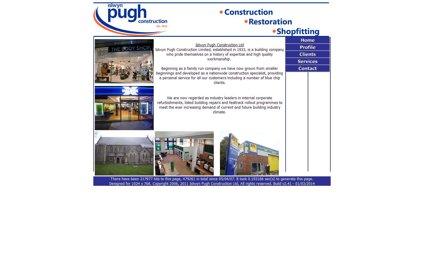 Islwyn Pugh Construction Ltd Website