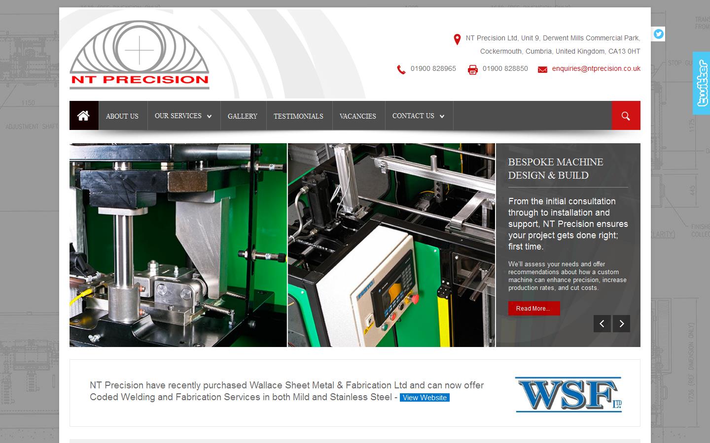 N T Precision Website