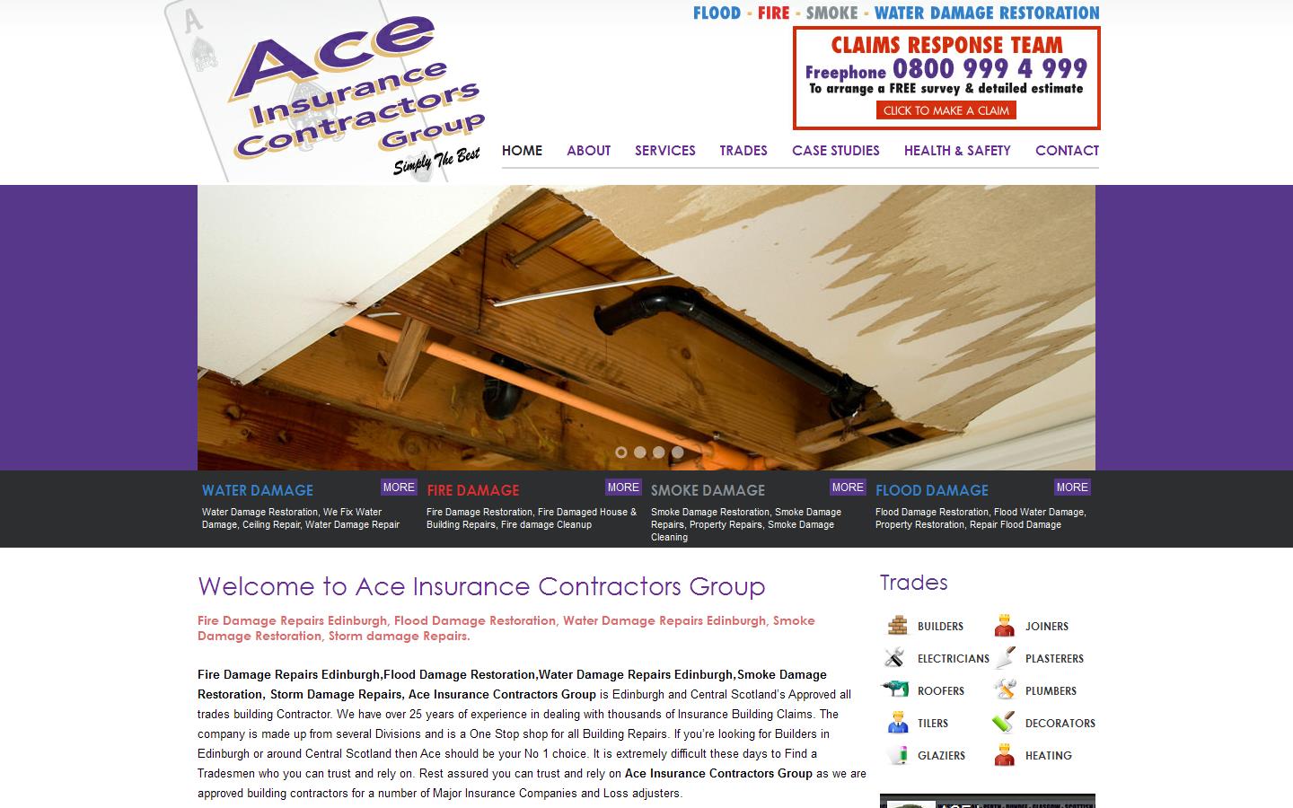 Ace Insurance Contractors Group Website