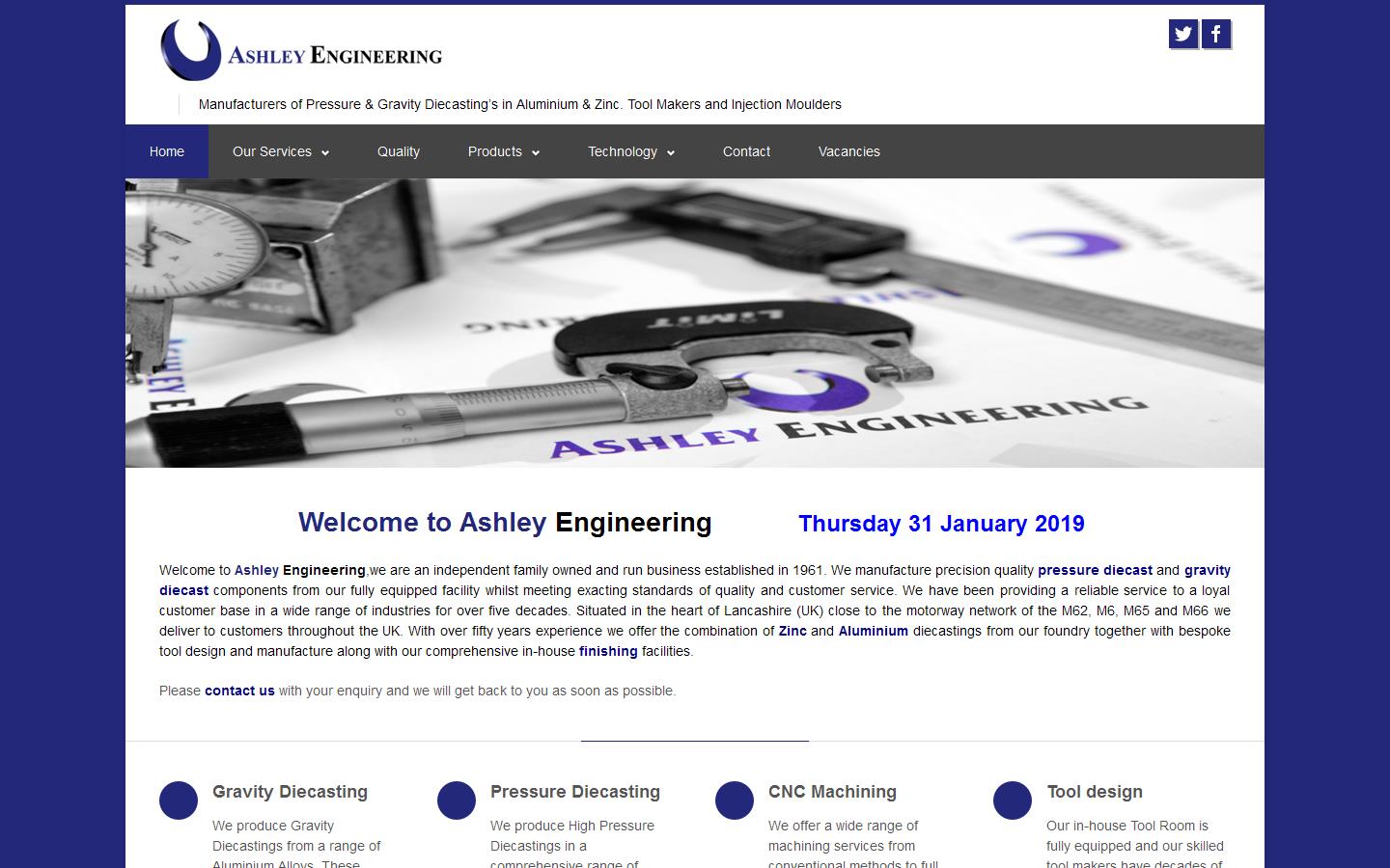 Ashley Engineering Accrington LLP Website