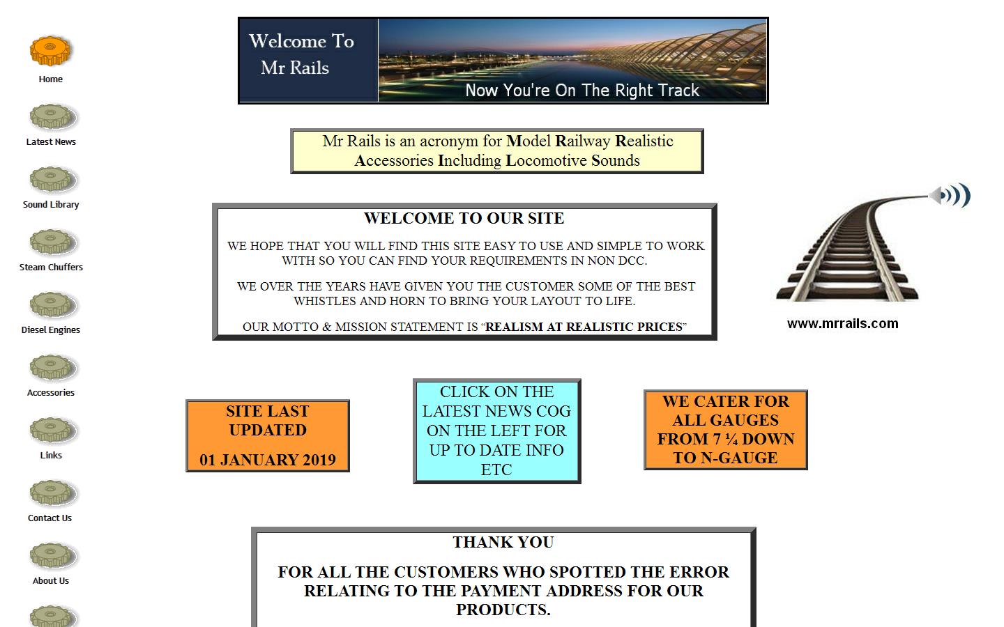 M R Rails Com Ltd Website