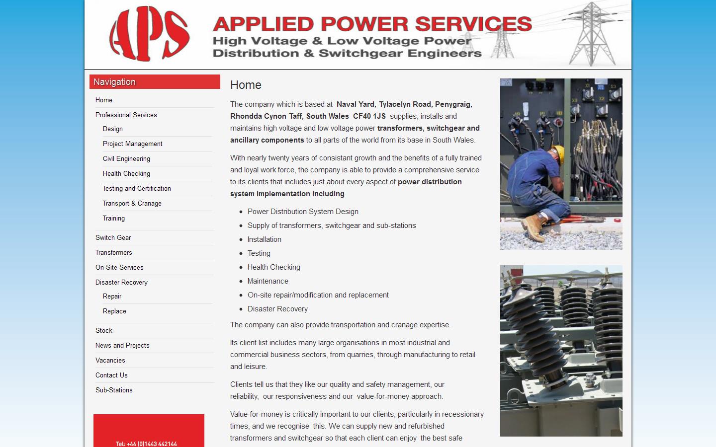 Applied Power Services Website