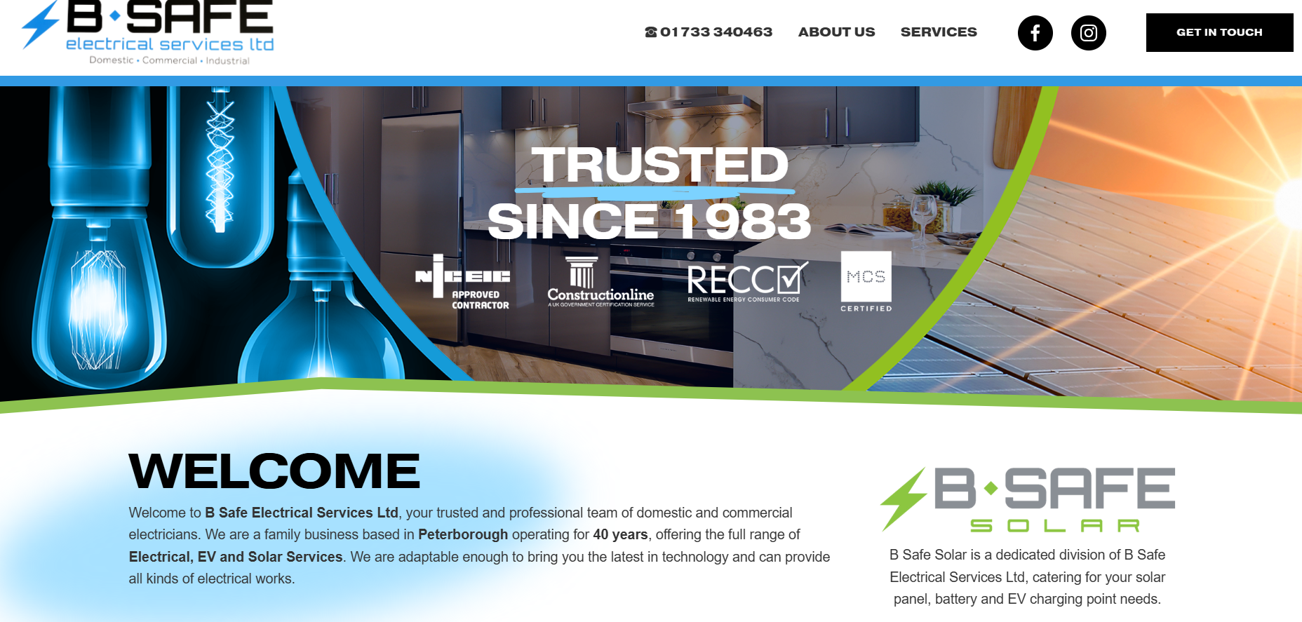 B Safe Electrical Services Ltd Website