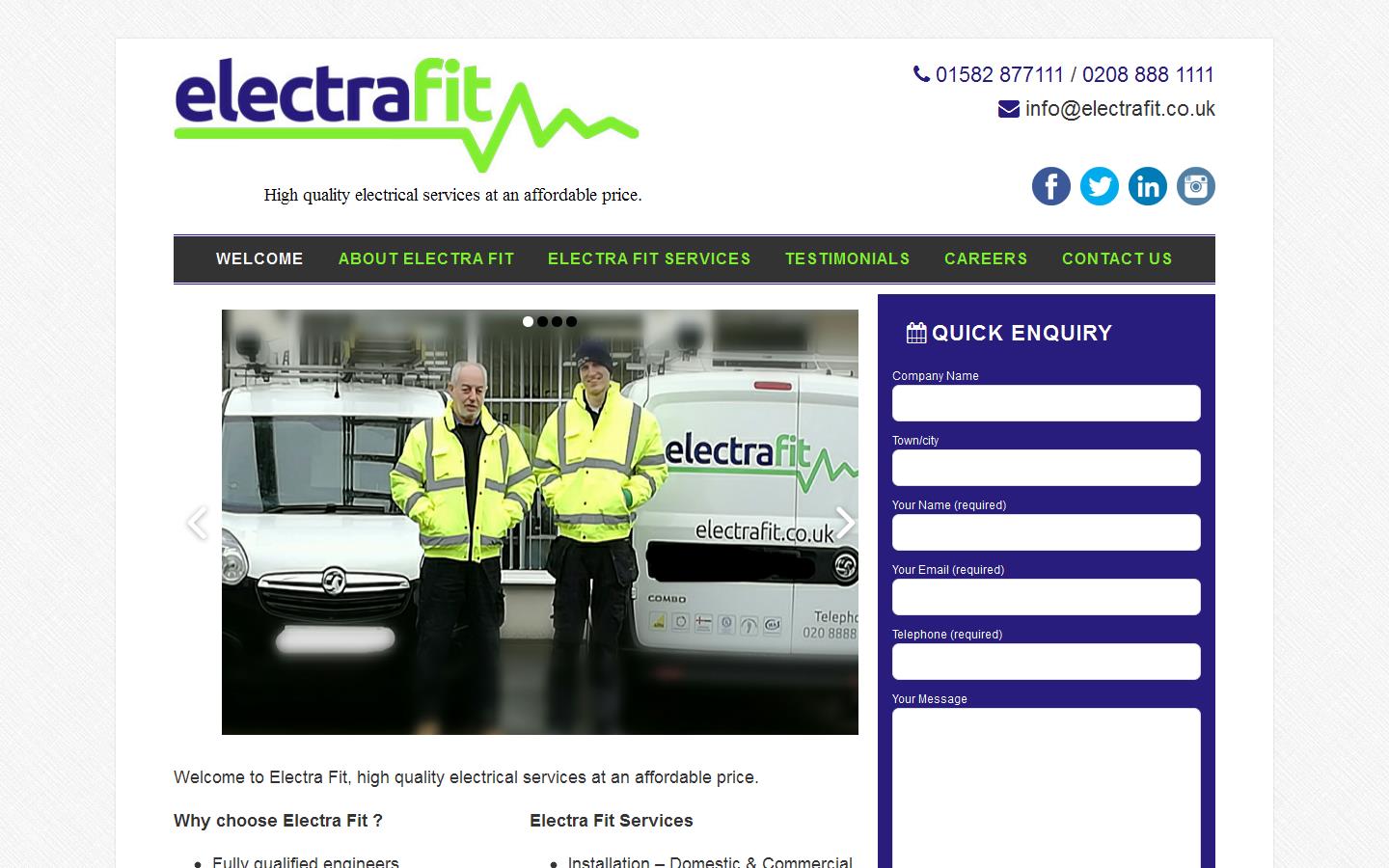 Electra Fit Ltd Website