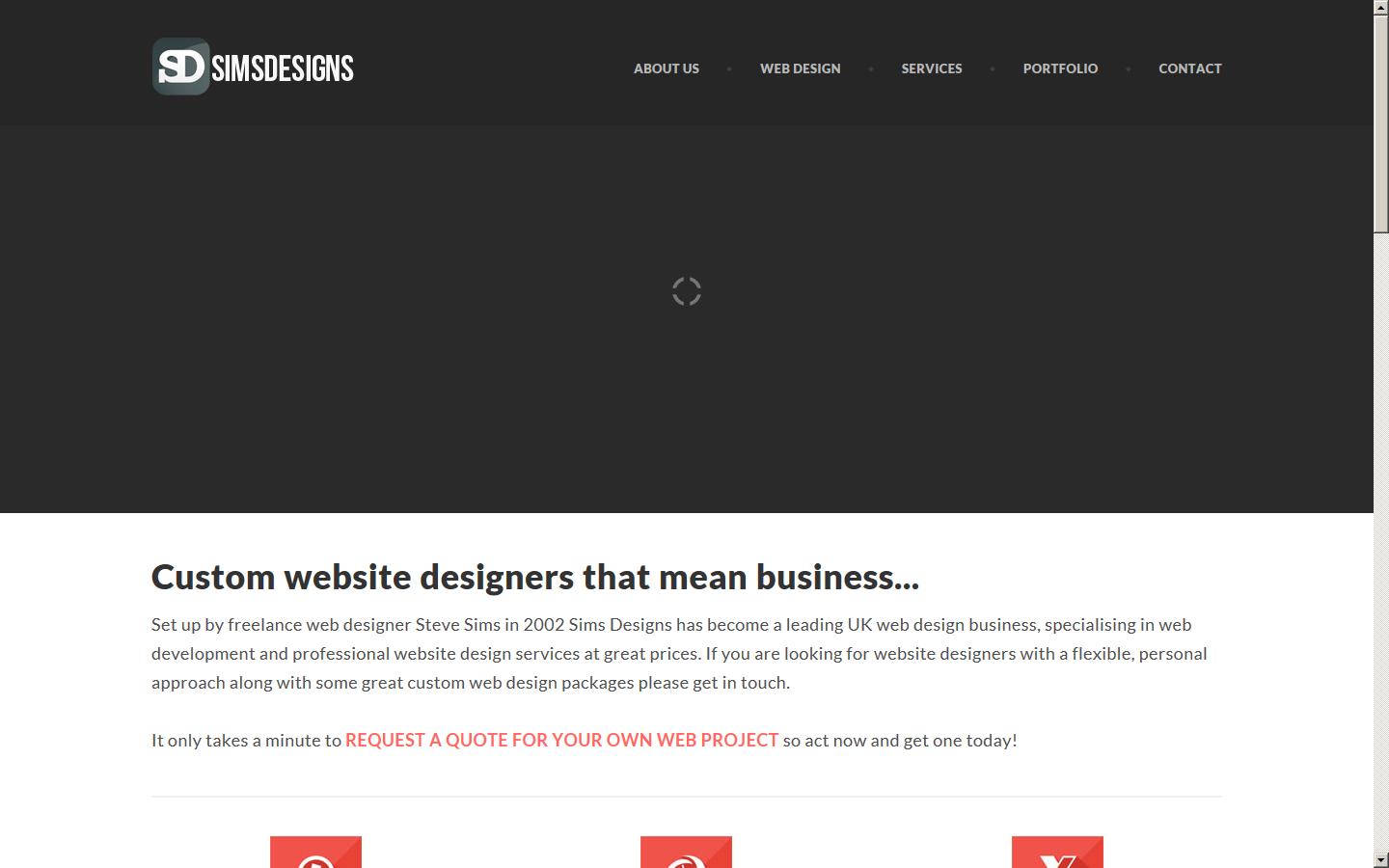 Sims Designs Website