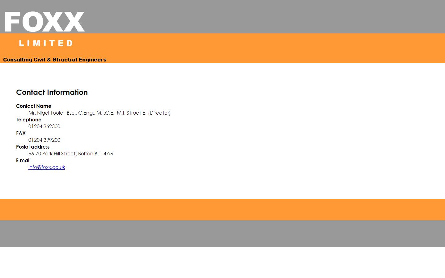 Foxx Ltd Website