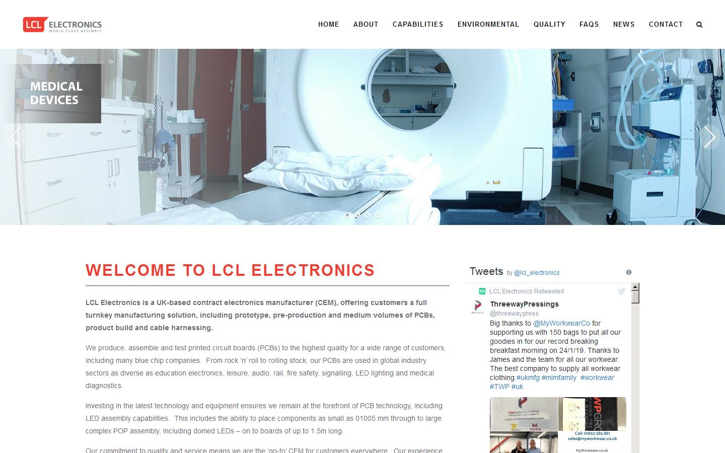 L C L Electronics Website