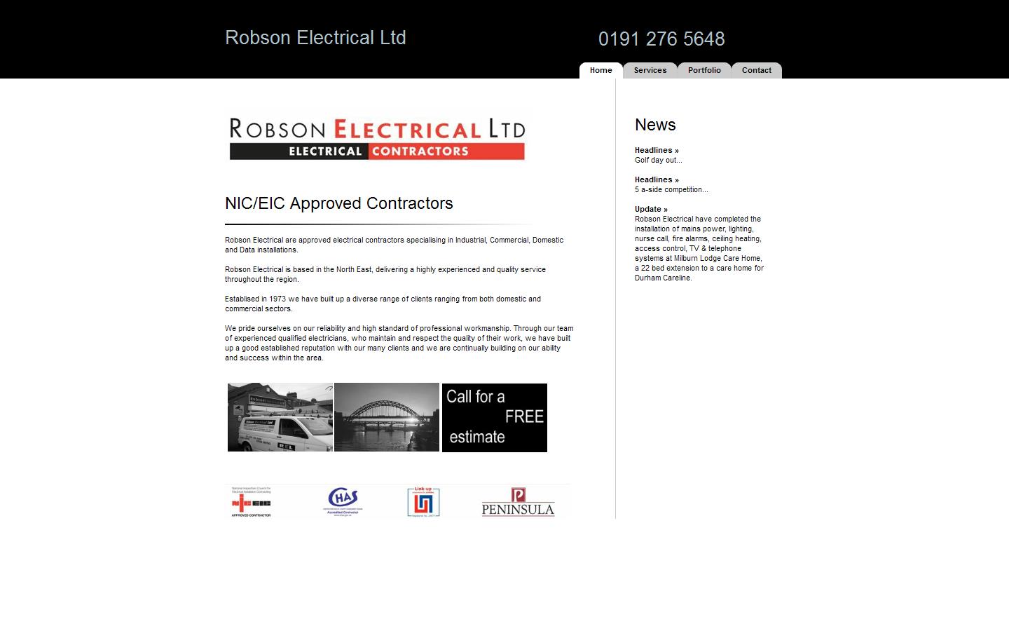 Robson Electrical Ltd Website