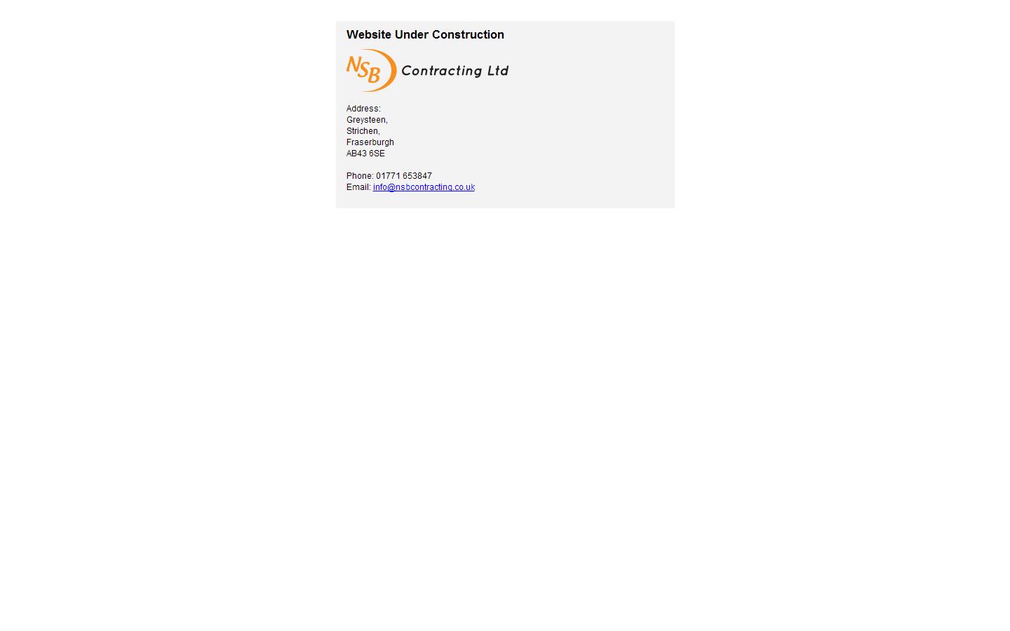 N S B Contracting Ltd Website