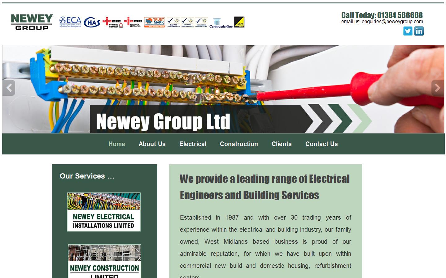 Newey Electrical Installations Ltd Website