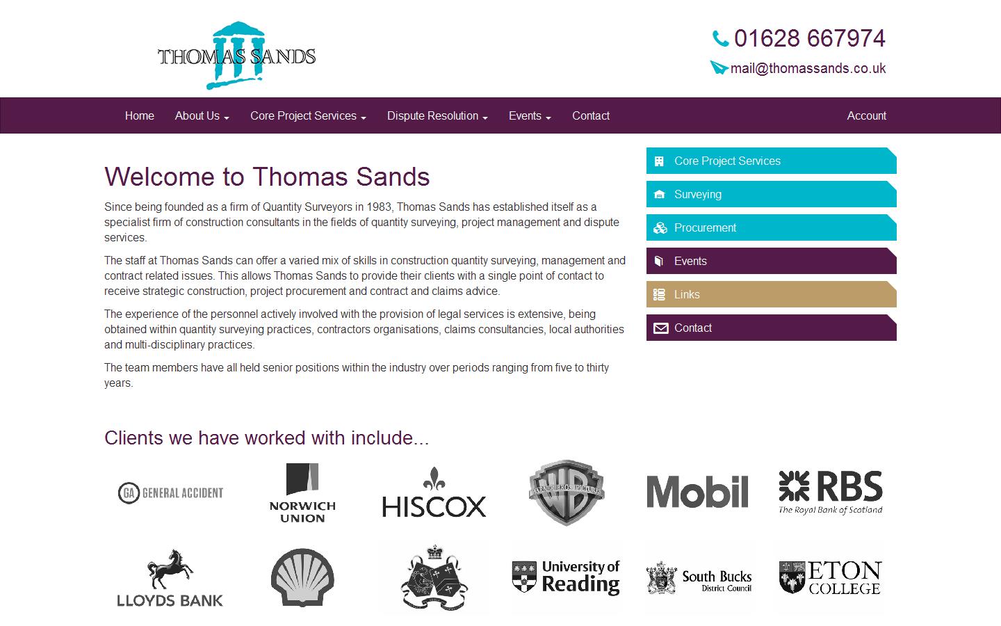Thomas Sands Consulting Ltd Website